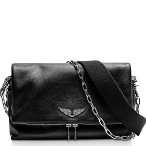 Gently used black leather Zadig & voltaire handbag